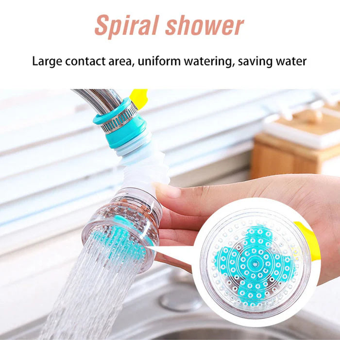360° Adjustable Rotating Water Saving Nozzle Shower Head Faucet Multiple Types of Output Water Valve Splash Regulator Filter Kitchen Tap Accessories - Multicolor)