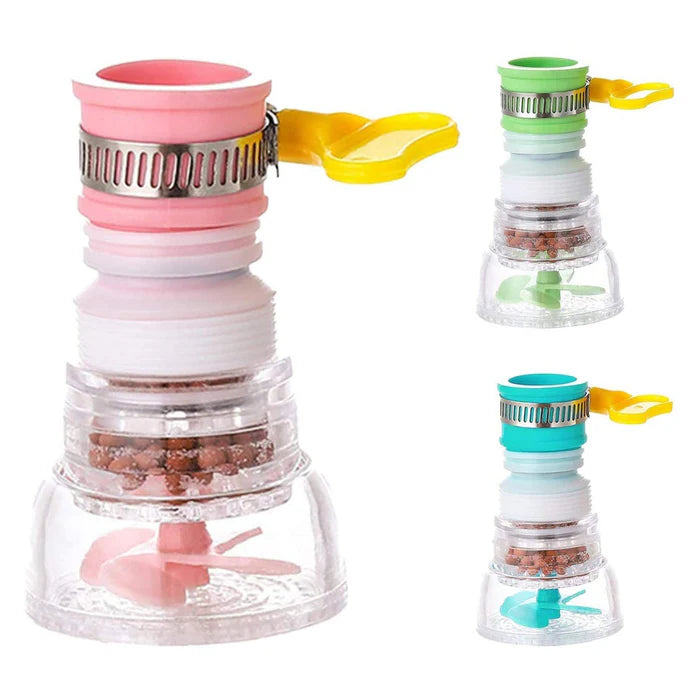 360° Adjustable Rotating Water Saving Nozzle Shower Head Faucet Multiple Types of Output Water Valve Splash Regulator Filter Kitchen Tap Accessories - Multicolor)