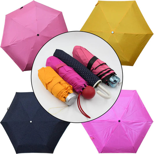 Umbrella Summer Sun and Rain Protection Foldable Cute Umbrella || UV Protection Rain Sun Umbrella || Travel Accessories || Umbrella for Children, Girls, and Boys (1 Pc / Mix Color / Design)