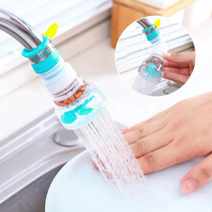360° Adjustable Rotating Water Saving Nozzle Shower Head Faucet Multiple Types of Output Water Valve Splash Regulator Filter Kitchen Tap Accessories - Multicolor)